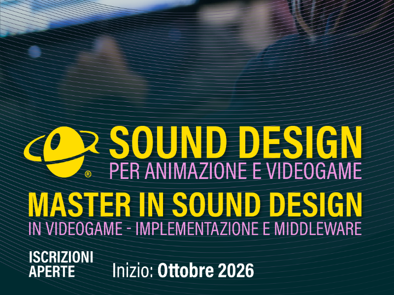 Immagine corso Sound Design Animazione Videogame + Master