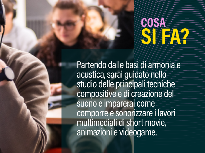 Immagine corso Sound Design Animazione Videogame + Master