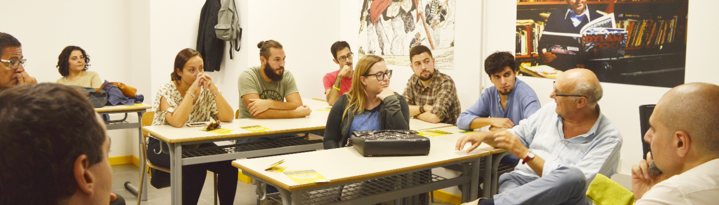 Aula Scuola Comics sede di Roma        corso STORYTELLING per DISEGNATORI