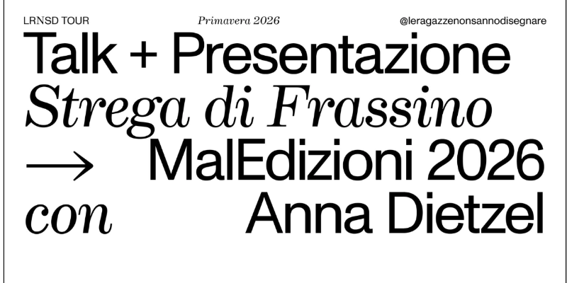 Immagine news TALK + PRESENTAZIONE CON ANNA DIETZEL 